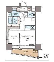 BLUROCK板橋 1LDKの間取図画像