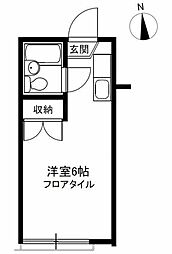 スペース目白 1階ワンルームの間取り