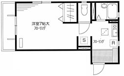 ソレイユ ワンルームの間取図画像