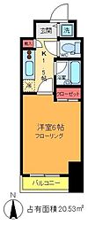 ガーラ・シティ深川森下 1Kの間取図画像