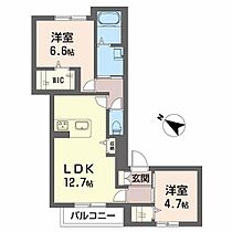 ラグジュール南彦根 0201 ｜ 滋賀県彦根市竹ケ鼻町字岸之前319-3（賃貸マンション2LDK・2階・58.55㎡） その2