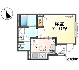 KIRAMEKI ～煌～ 1Kの間取図画像