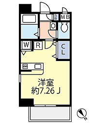 グランヴァン大井町2 ワンルームの間取図画像