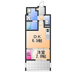 テラ堺市駅 1DKの間取図画像