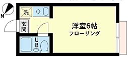 ネオステージ菊名壱番館 ワンルームの間取図画像