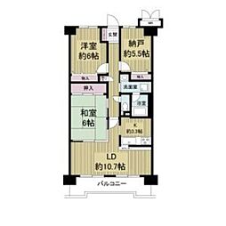 CASSIA南住吉 2SLDKの間取図画像