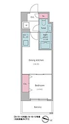 Due二子新地 1DKの間取図画像