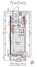 アルテシモレーヴ 7階1Kの間取り