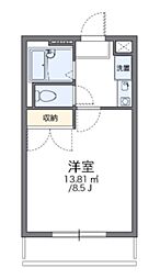 レオパレス城南2 1Kの間取図画像