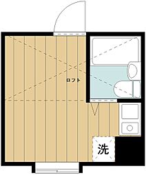パンシオン小田急相模原No.5 ワンルームの間取図画像