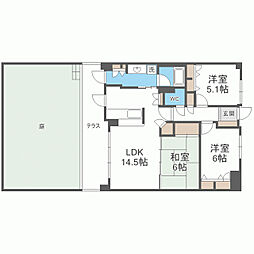 コアマンション周船寺ネクステージ 3LDKの間取図画像
