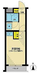 サンライズ ワンルームの間取図画像