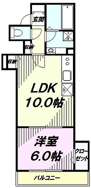 東京都八王子市散田町３丁目(賃貸アパート1LDK・2階・40.38㎡)の写真 その2