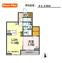 アクアモアナ 1LDKの間取図画像