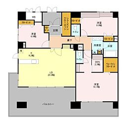 ロイヤルパークス若葉台 3LDKの間取図画像