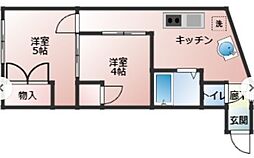 永和第8ビル 2DKの間取図画像