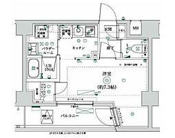MAXIV武蔵新城TRE 1Kの間取図画像