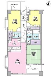 アクシア鷺沼 3LDKの間取図画像