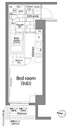 パークハビオ日本橋蛎殻町 4階ワンルームの間取り