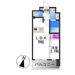 大阪市東成区玉津2丁目マンション 1LDKの間取図画像