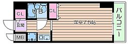 ライオンズマンション天神橋 1Kの間取図画像