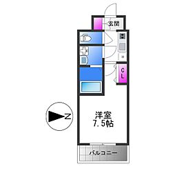 Osaka Metro中央線 長田駅 徒歩7分の賃貸マンション 14階1Kの間取り