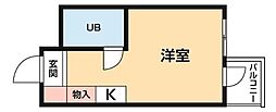 TOP西八王子 ワンルームの間取図画像