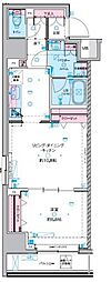 ジェノヴィア東神田グリーンヴェール 1LDKの間取図画像