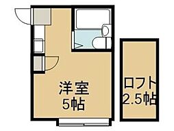 ライブコアひばりケ丘 ワンルームの間取図画像