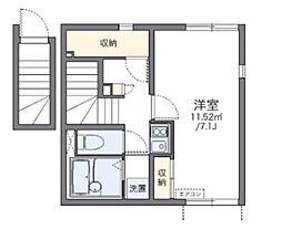 レオネクストファイン 1Kの間取図画像