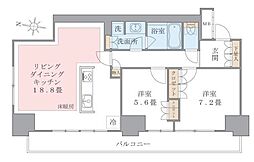Brilliaist東雲キャナルコート 2LDKの間取図画像