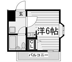 レジデンス東葛西 ワンルームの間取図画像
