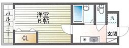 ワイズ・豪徳寺 1Kの間取図画像