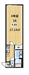 Ambition的場 3階1Kの間取り