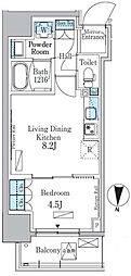 パークアクシス錦糸公園 1LDKの間取図画像