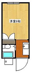 パンプキンハウス 2階ワンルームの間取り