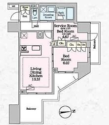 ラグゼナ八王子寺町 1SLDKの間取図画像