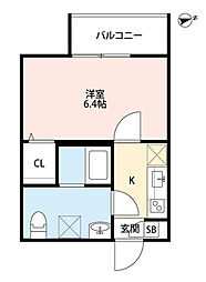 LunaeSole 1Kの間取図画像