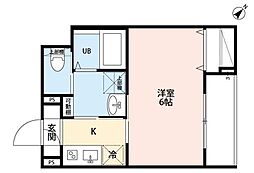 墨田区八広6丁目アパート 1Kの間取図画像