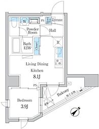 デュオフラッツ板橋大山 10階1LDKの間取り