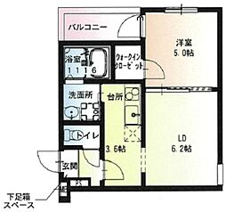 フジパレス石橋サウス 1LDKの間取図画像
