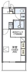 レオパレスPoem 1Kの間取図画像