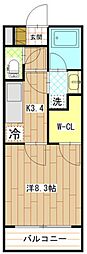 メゾンドアンジュ 1Kの間取図画像
