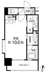 リリエンベルグ目白壱番館 1Kの間取図画像