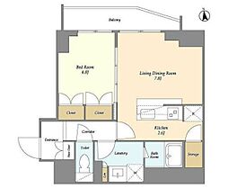 グランデエテルノ 1LDKの間取図画像