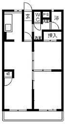 ピースパルマンション 2LDKの間取図画像