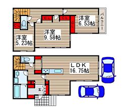 三室13期A号棟 3LDKの間取図画像