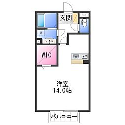 ソレアードi ワンルームの間取図画像