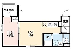 rh Itabashi 1階1LDKの間取り