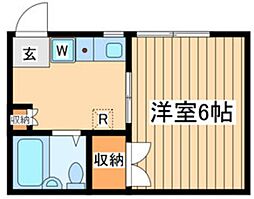 コリーヌ・アビデ1 1Kの間取図画像